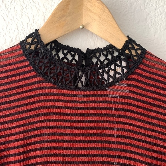 Foxiedox Cassius Mock Neck Striped Maxi Dress M - Picture 6 of 16